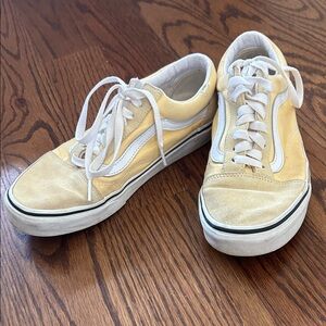 Vans Yellow and White Sneakers, men’s 6.5/women’s 8